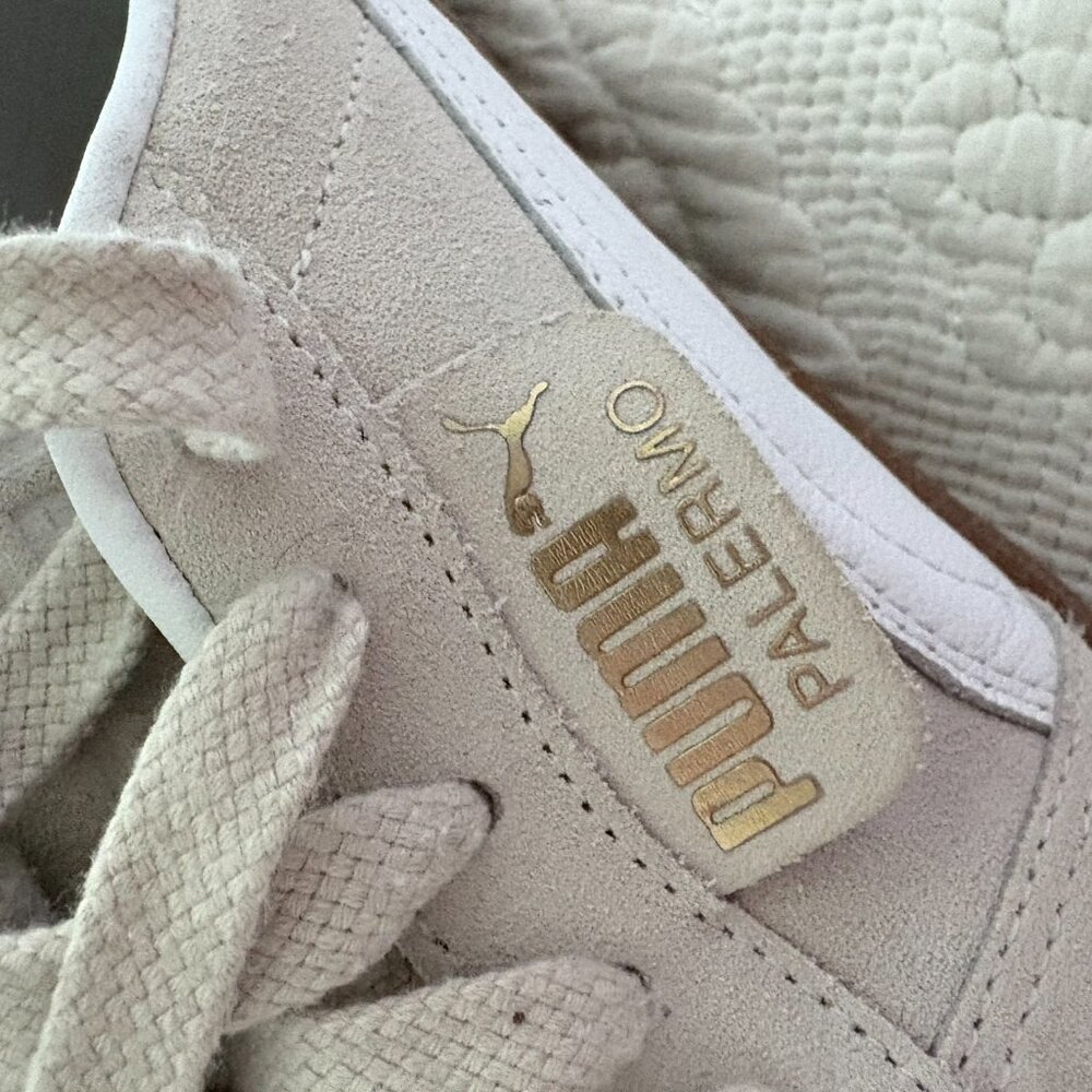 Puma Palermo Sneakers | Tan & Cream Retro Trainers | Men’s 8.5 / Women’s 10 (EU - Picture 6 of 7
